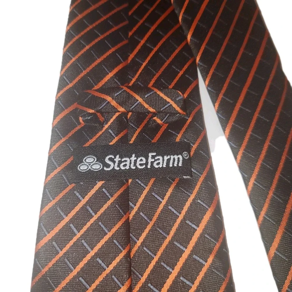 Vintage State Farm Mens Tie 3.5 Wide 57 Long Handmade